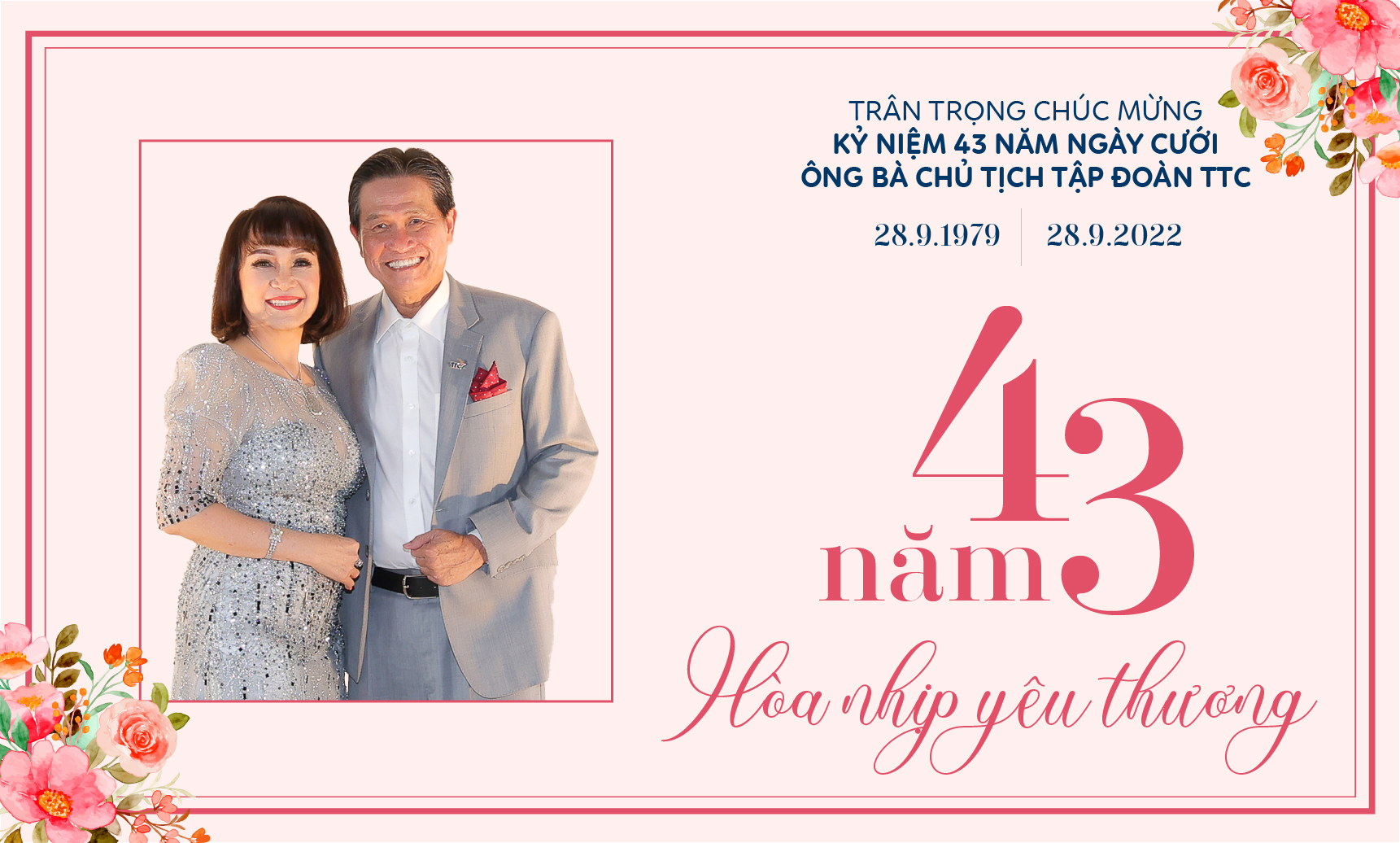 Kỷ niệm 43 năm, ngày cưới Ông Bà Chủ Tịch